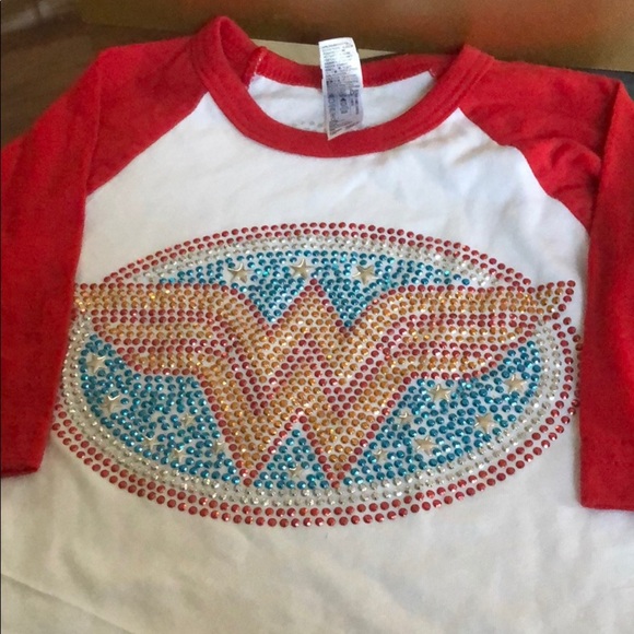 Wonder Woman rhinestone baseball tee 🦸♀️ 6-12M - Picture 3 of 5